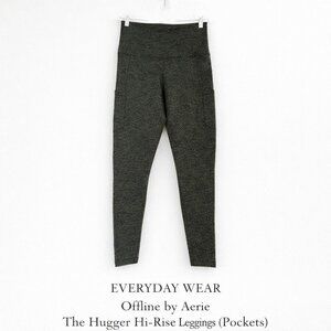 NWT Offline by Aerie Hugger Hi Rise Leggings Gray togg Pockets Small